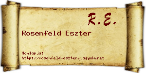 Rosenfeld Eszter névjegykártya