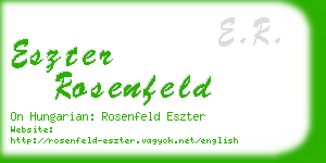 eszter rosenfeld business card